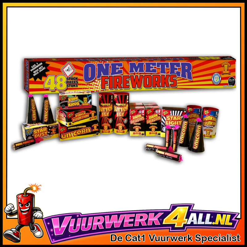 ONE METER OF FIREWORKS